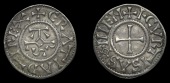 France: Carolingians, Charles the Bald, Denier, class 2, Courcessin, rev. hcvrtisasonien, 1.58g/8h (MEC 860ff). Very...