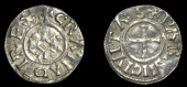 France: Carolingians, Charles the Bald, Denier, class 2, Paris, rev. parisii civitas, 1.48g/2h (MEC 885 var.). About...