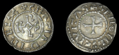 France: Carolingians, Charles the Bald, Denier, class 2, Sens, rev. senones civitas, 1.75g/2h (MEC 900). Very fine...
