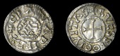 France: Carolingians, Charles the Bald, Denier, class 2, Soissons, rev. svessio civitas, 1.64g/3h (MEC 901). Very...