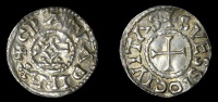 France: Carolingians, Charles the Bald, Denier, class 2, Soissons, rev. svessio civitas, 1.64g/3h (MEC 901). Very...