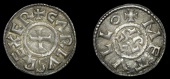 France: Carolingians, Charles the Bald, Denier, Melle, carlvs rex fr, cross, rev. metvllo, monogram, 1.66g/9h (MEC...