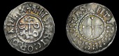 France: Carolingians, Odo, Denier, Tours, misericordia di rx, monogram, rev. htvrones civitas, cross, 1.59g/5h (MEC...