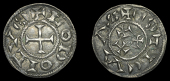 France: Carolingians, Louis IV (936-54), Denier, Saintes, lodoicvs, cross, rev. sticnas, three crosses in centre,...