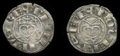 France: Royal, Philip II (1180-1223), Denier, Laon, with Bp Roger de Rosoi, philippvs re, crowned bust of king...
