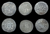 France: Royal, Philip IV (1285-1314), Gros tournois a l’O rond (3), 4.01g/6h, 3.89g/5h, 3.13g/1h (Dup. 213) [3]....
