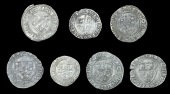 France: Royal, Charles VI, Guénars (7), first issue; second issue, Troyes; fourth issue, La Rochelle; fifth issue...
