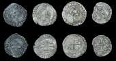 France: Royal, Louis XI (1461-83), Petit blanc a la couronne, first issue, Lyon (Dup. 552); Hardi (2), second issue,...