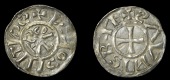 France: Feudal, Scodingue, Anonymous, Denier, scvtincorv (retrograde), comits in centre, rev. savnis bie, cross,...