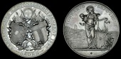 AARGAU, Kantonalschützenfest, Baden, 1896, a silver medal by F. Homberg, conjoined arms, flags behind, rev. St...