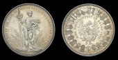 BASEL, 5 Franken, 1879 (Richter 92a; D-T 57; KM. X S14). Minor scuffing and bright from past cleaning, otherwise...