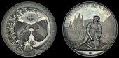 BERN, Kantonalschützenfest, Thun, 1894, a silver medal by F. Homberg, conjoined arms, rev. soldier preparing...