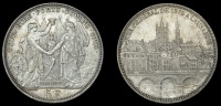 VAUD, Lausanne, 5 Franken, 1876 (Richter 1560a; D-T 56; KM. X S13). Trifling bagmarks, otherwise virtually as struck...