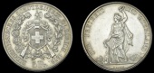ZURICH, 5 Franken, 1872 (Richter 1731a; D-T 54; KM. X S11). Minor scuffing and bright from past cleaning, otherwise...
