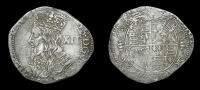 Charles I (1625-1649), Chester mint, Shilling, mm. three pellets on obv. only, crowned bust left with lace collar,...