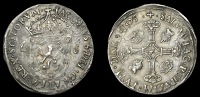 James VI (1567-1625), Second coinage, Half-Merk or Noble, 1573, mm. cross on rev. only, crown in first and fourth...