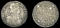Charles II (1649-1685), First coinage, Merk, 1671, type II, thistle below bust, pellet after dei, 6.24g/3h (D 22; M...
