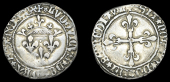France: Royal, Louis XI (1461-83), Gros de Roi, Perpignan, rev. P in centre of cross, 3.37g/10h (Dup. 548). About...