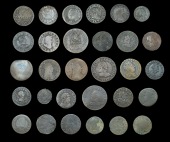 France: Royal, Louis XIII, Piédfort Double tournois, second type, 1618a, Paris, 5.44g (Dup. 1360 var); together...