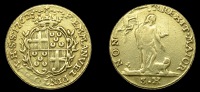 Emmanuel Pinto, 10 Scudi, 1762, wide shield, 7.59g/6h (RS p.162, 45; Schembri p.155, 5ff; KM. 270; F 36). Surfaces...