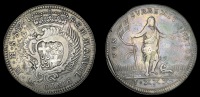 Emmanuel Pinto, 30 Tari, 1761, small shield, 28.89g/6h (RS p.166, 80; Schembri p.157, 12ff; KM. 260). Probably...