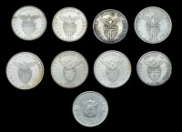 PHILIPPINES, United States Administration, Pesos (9), 1903, 1903s, 1904s, 1905s, 1907s, 1908s, 1909s, 1910s, 1947s...