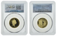 ST HELENA, Elizabeth II, Pound, 2016, in gold, James I Royal Charter. Brilliant, as struck [slabbed PCGS PR 70...