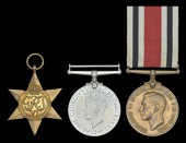 Three: Driver E. Bradshaw, Royal Army Service Corps, killed in action at Dunkirk, 20 May 1940

1939-45 Star; War...