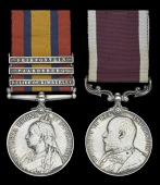 Pair: Sergeant T. H. Cook, Essex Regiment

Queen’s South Africa 1899-1902, 3 clasps, Relief of Kimberley,...