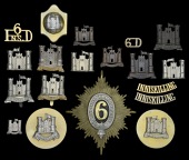6th (Inniskilling) Dragoons Officers’ and Other Ranks Insignia c. 1890 - 1928, comprising an 1871 pattern other...