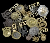 14th King’s Hussars Insignia, a fine selection including an officer’s extremely rare cap badge in die cast...