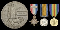 Family group:

Three: Private W. Gibb, 2nd Battalion, Royal Highlanders, who died of wounds in Mesopotamia, 22...