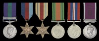 Six: Major (Quartermaster) W. J. Robertson, Black Watch

General Service 1918-62, 1 clasp, Palestine (2754339 Sjt,...