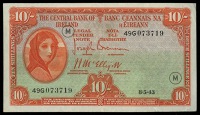 Ten Shillings, 8 May 1943, 49G 073719, first date with code letter M, Brennan-McElligott signatures (LTN 21; Pick...