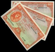 Ten Shillings (3), 23 February 1948, 30K 041839, 11 March 1948, 31K 023958, 27 March 1948, 36K 038706,...