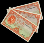 Ten Shillings (3), 18 May 1948, 55K 015345, 26 May 1948, 60K 079545, 12 June 1948, 61K 047229, Brennan-McElligott...