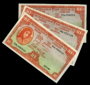 Ten Shillings (3), 12 July 1949, 03L 096819, 16 July 1949, 08L 054148, 18 August 1949, 11L 016695,...