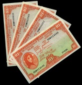 Ten Shillings (4), 17 April 1950, 02M 014046, 28 April 1950, 10M 024417, 5 May 1950, 15M 015768, 24 May 1950, 20M...