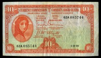 Ten Shillings, 5 August 1930, 62A 085744, Brennan-McElligott signatures (LTN 8; Pick 1A). About very fine
	 £300-400