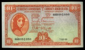 Ten Shillings, 7 December 1933, 68B 081080, Brennan-McElligott signatures (LTN 8; Pick 1A). Good very fine to...