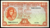 Ten Shillings, 4 January 1934, 79B 035053, Brennan-McElligott signatures (LTN 8; Pick 1A). About extremely fine
...