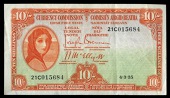 Ten Shillings, 4 March 1935, 21C 015684, Brennan-McElligott signatures (LTN 8; Pick 1A). Minor smudge on back,...