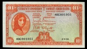 Ten Shillings, 2 September 1935, 40C 091951, Brennan-McElligott signatures (LTN 8; Pick 1A). Good very fine
 	£240-300