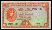 Ten Shillings, 7 April 1937, 07D 074943, Brennan-McElligott signatures (LTN 8; Pick 1A). Good very fine to extremely...