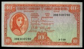 Ten Shillings, 3 July 1939, 39E 030780, Brennan-McElligott signatures (LTN 13; Pick 1B). Very fine to good very...
