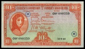 Ten Shillings, 12 August 1940, 09F 080259, code letter H, Brennan-McElligott signatures (LTN 17; Pick 1C). Good very...