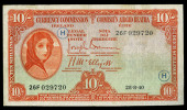 Ten Shillings, 22 August 1940, 26F 029720, code letter H, Brennan-McElligott signatures (LTN 17; Pick 1C). Lightly...