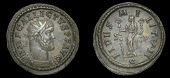 Allectus (293-296), Antoninianus, ‘C’ mint, 293-5, radiate and cuirassed bust right, rev. fides militvm, Fides...