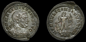 Maximianus (Second reign, 306-308), Follis, London, 307-10, second reduction, laureate and cuirassed bust right,...