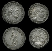 Constantius I (305-306), Follis, London, 305-6, unmarked issue, rev. genio popvli romani, naked Genius standing...